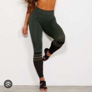 Stylish Green and Black Leggings